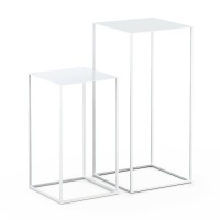 Комплект из 2 вставных табуретов Из лакированного металла  Romy комплект из 2 белый AM.PM  фото, kupilegko.ru